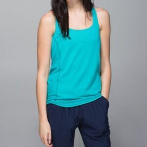 Lululemon Blue Tropics Parallel Stripe Wild  Tank Sz 4